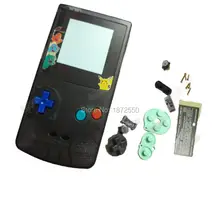Лидер продаж, прозрачный игровой корпус черного цвета с Специальные кнопки с мультяшными линзами для Nintendo dogbc, сменная оболочка, подходит для Gameboy, цветная система