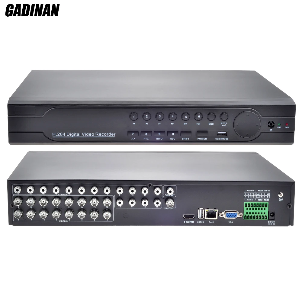 GADINAN 16CH 960 H D1 CCTV DVR реального времени воспроизведения с HDMI выход 16 канальная
