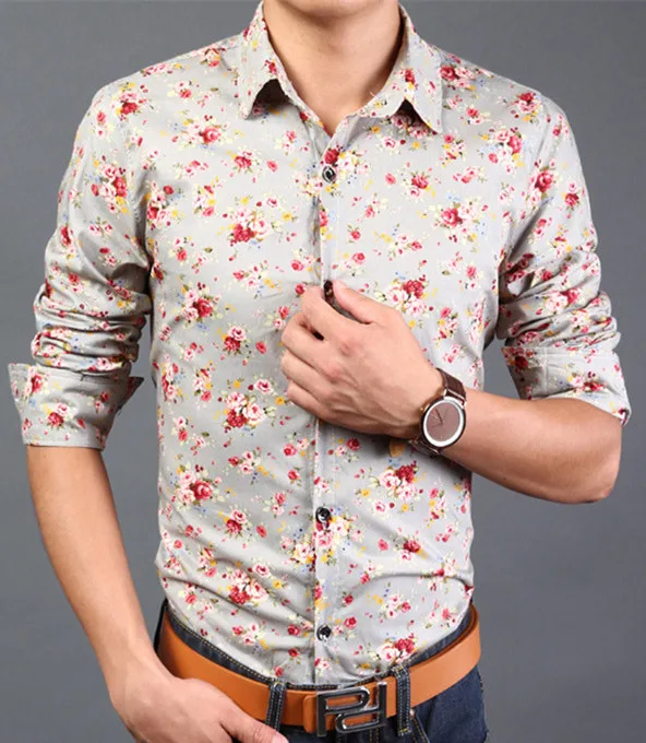 Long Sleeve Cotton Dress Casual Shirt 
