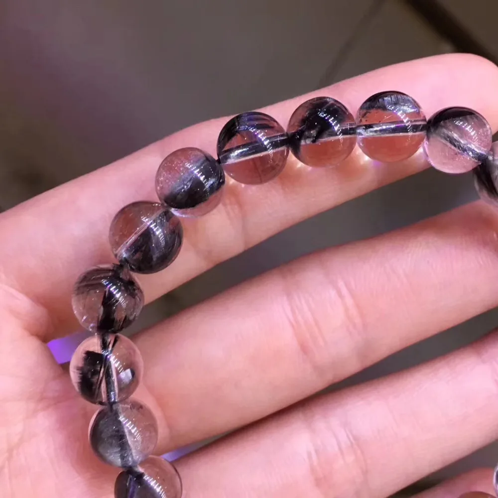 Natural Silver Rutilated Quartz Crystal Bracelet (2)