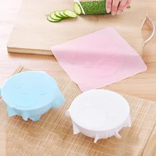 SrDcMbk 1 шт. Крышка силиконовая пластиковая оберточная крышка блюдо для микроволновой печи холодильника миска для свежей еды уплотнение покрытие для хранения продуктов многоразового использования