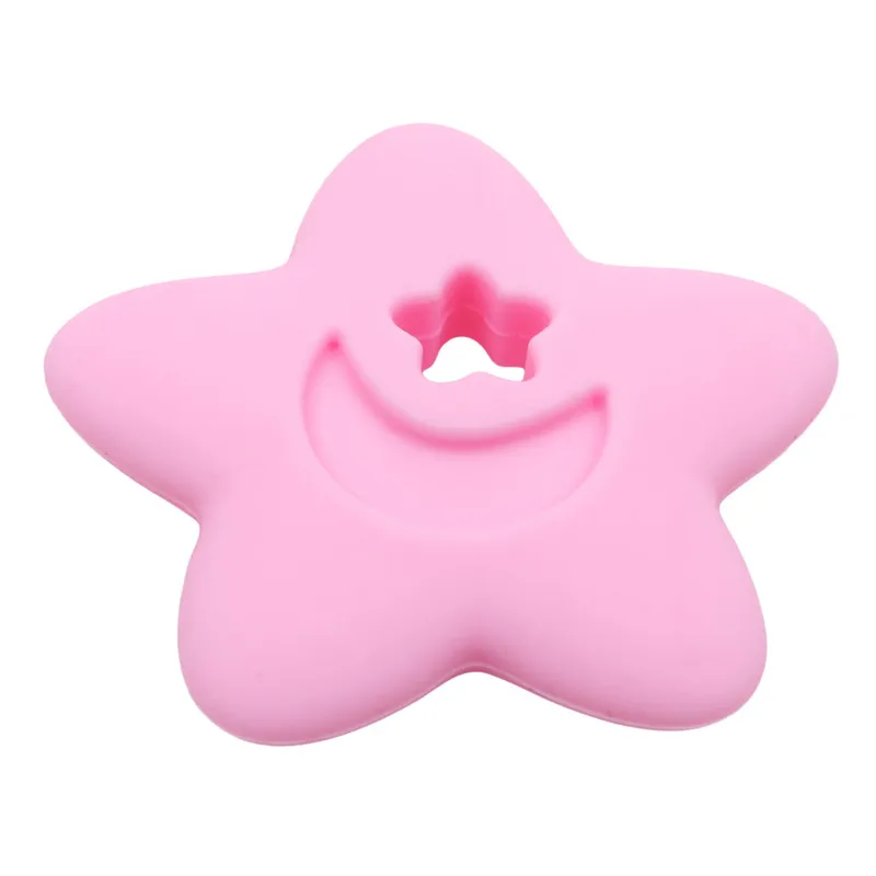 

Star Silicone Teether Baby Teething Toy Beads DIY Pacifier Chain Necklace Nursing Pendant Food Grade Silicone BPA Free
