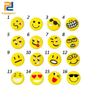 

POWERTI 10pcs/lot 3D Smile Smiling Face Silicone Rubbe Tennis Racket Shock Absorber to Reduce Tenis Racquet Sport