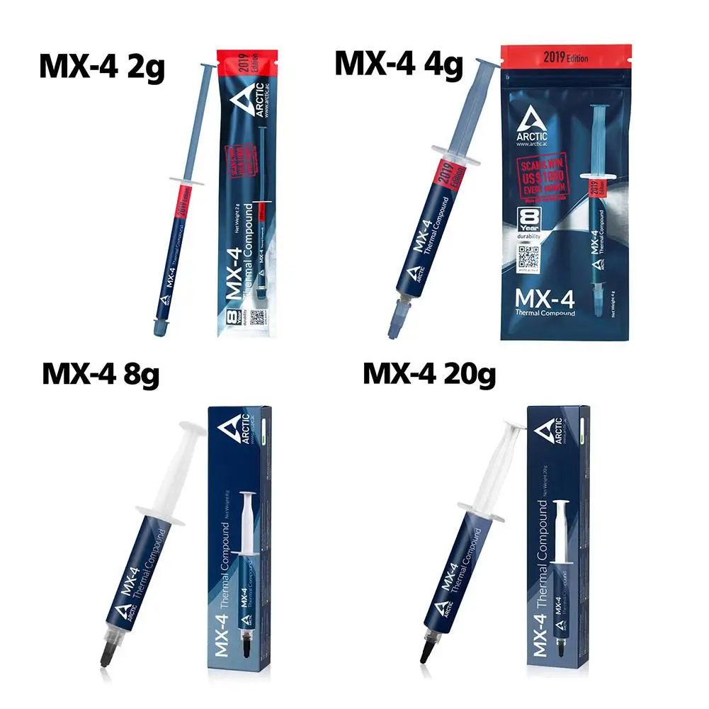 MX-4 Intel Thermal Paste 2g 4g 8g 20g 8.5W/mk CPU Thermal Silicone Cooling VGA Compound Thermal Paste For Computer MX-4 Intel Thermal Paste 2g 4g 8g 20g 8.5W/mk CPU Thermal Silicone Cooling VGA Compound Thermal Paste For Computer