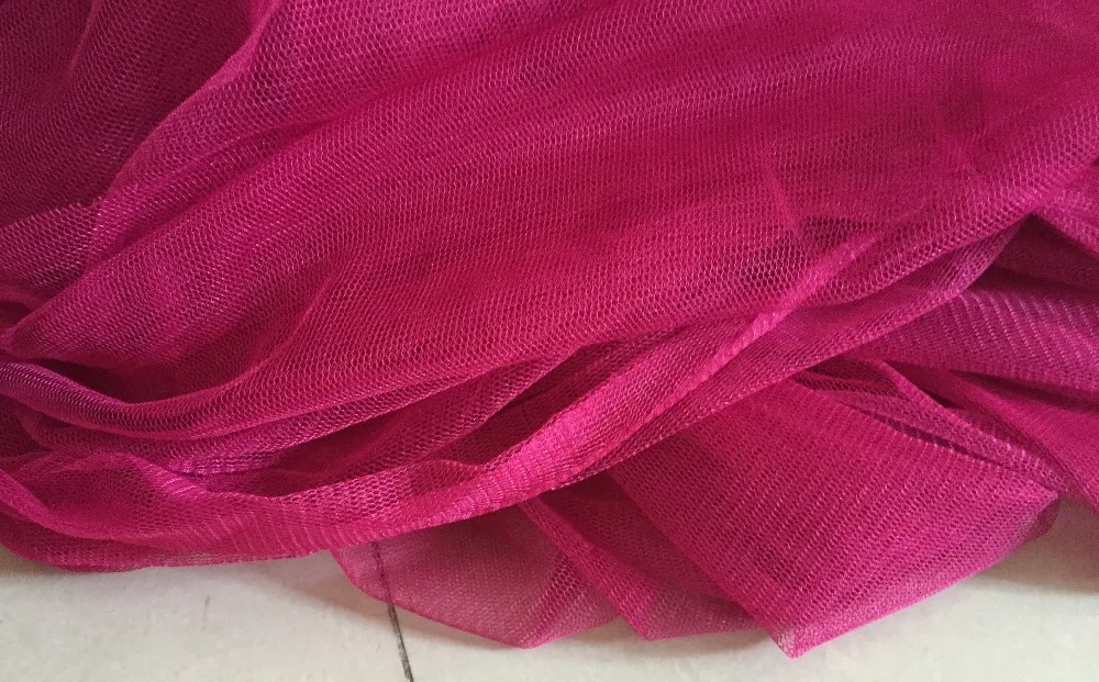 65" 165cm wide Magenta color 3meters/lot soft mesh nylon tulle grid