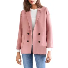 Для женщин; Большие размеры Solid Pocket пальто свободного кроя рубашка кнопки Повседневное пальто Зимняя верхняя одежда Для женщин Повседневное куртка женская пальто осень A8