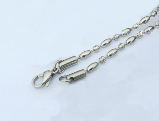 

Stainless Steel Beads Chain Necklaces, 2.4mm Width 10cm Length