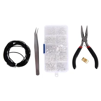 

Jewelry Beading Making & Repair Tools Kit Jewelry Findings Set Pliers Silver Beads Wire Jewelry Making Kit Starter Kit