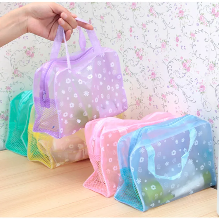 

Transparent Pencil Case Organizer for Pen Pouch Compression Travelling Bath Bags