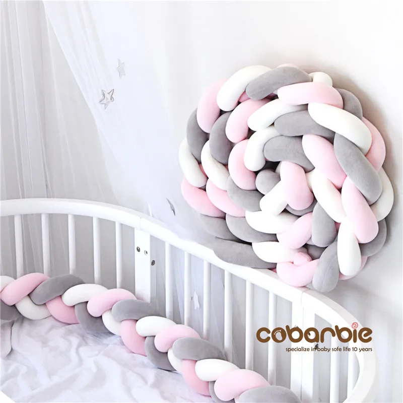 200 cm Baby Braided Crib Bumpers Knot Pillow Cushion,Nursery bedding,cot room dector 200 cm Baby Braided Crib Bumpers Knot Pillow Cushion,Nursery bedding,cot room dector