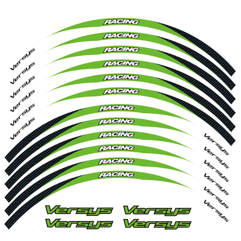 Новая высококачественная 12 шт подходит мотоциклетная наклейка для колес полоса светоотражающий обод для Kawasaki VERSYS