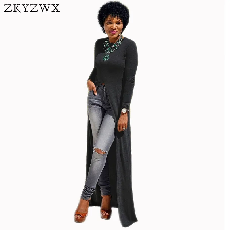 

ZKYZWX Autumn Winter Sexy Maxi Dress 2018 Casual Long Sleeve Bodycon Dress Robe Plus Size Women Clothing Party Dresses S-3XL