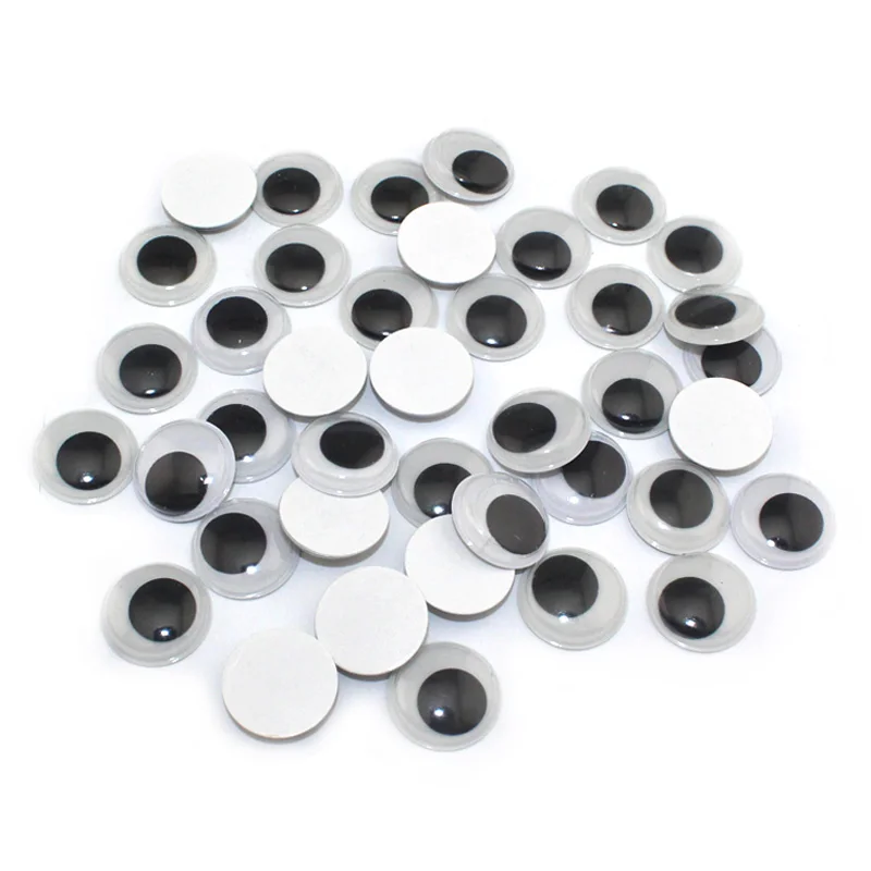 self adhesive 5mm / 6mm /7mm / 8mm / 10mm White and black Round Eyeball