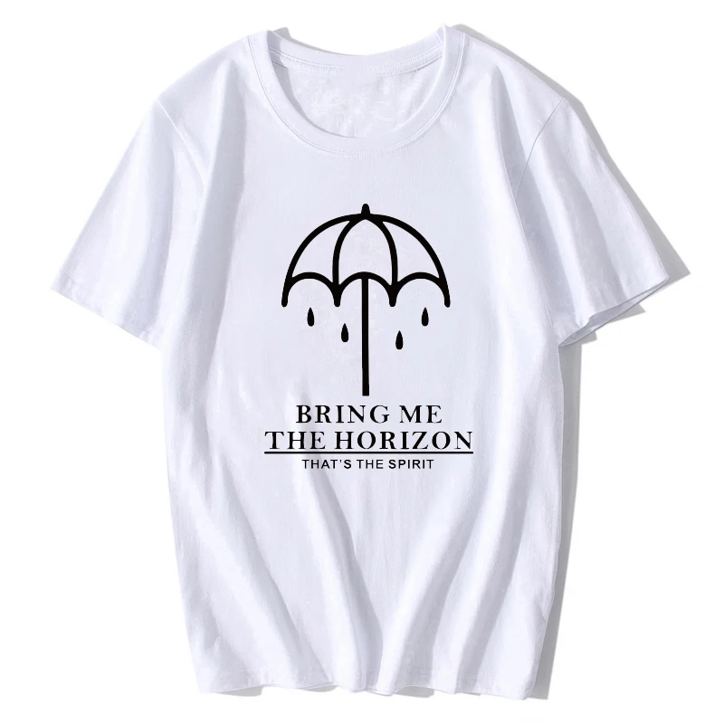 Bring Me The Horizon Can You Feel My Heart мужские футболки с цифровым принтом, чёсаный хлопок, футболки, Homme, индивидуальные Harajuku - Цвет: Белый