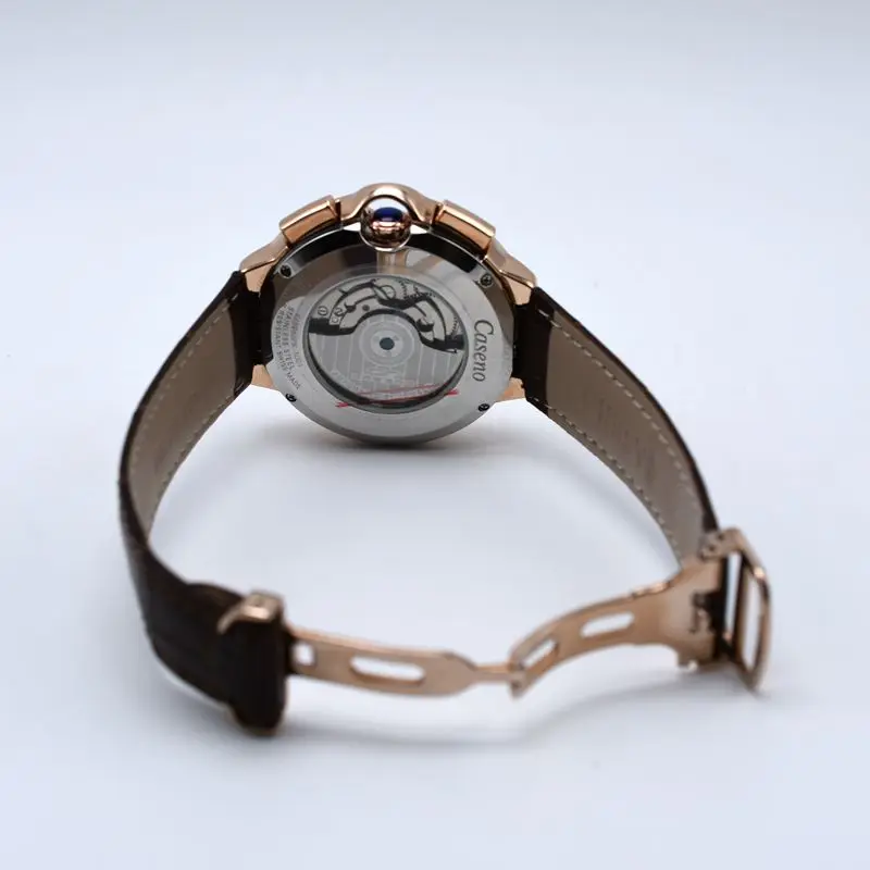 Мужские наручные часы CASENO Tourbillon Роскошные автоматические механические с