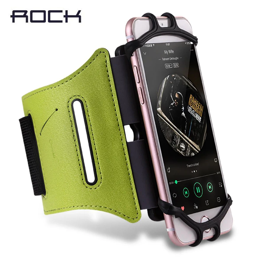 

Rock Universal Sports Arm Band for iPhone 7 6s Plus outdoor Running Cycling fitness Armlet Arm Band Holder for Samsung S8 S7