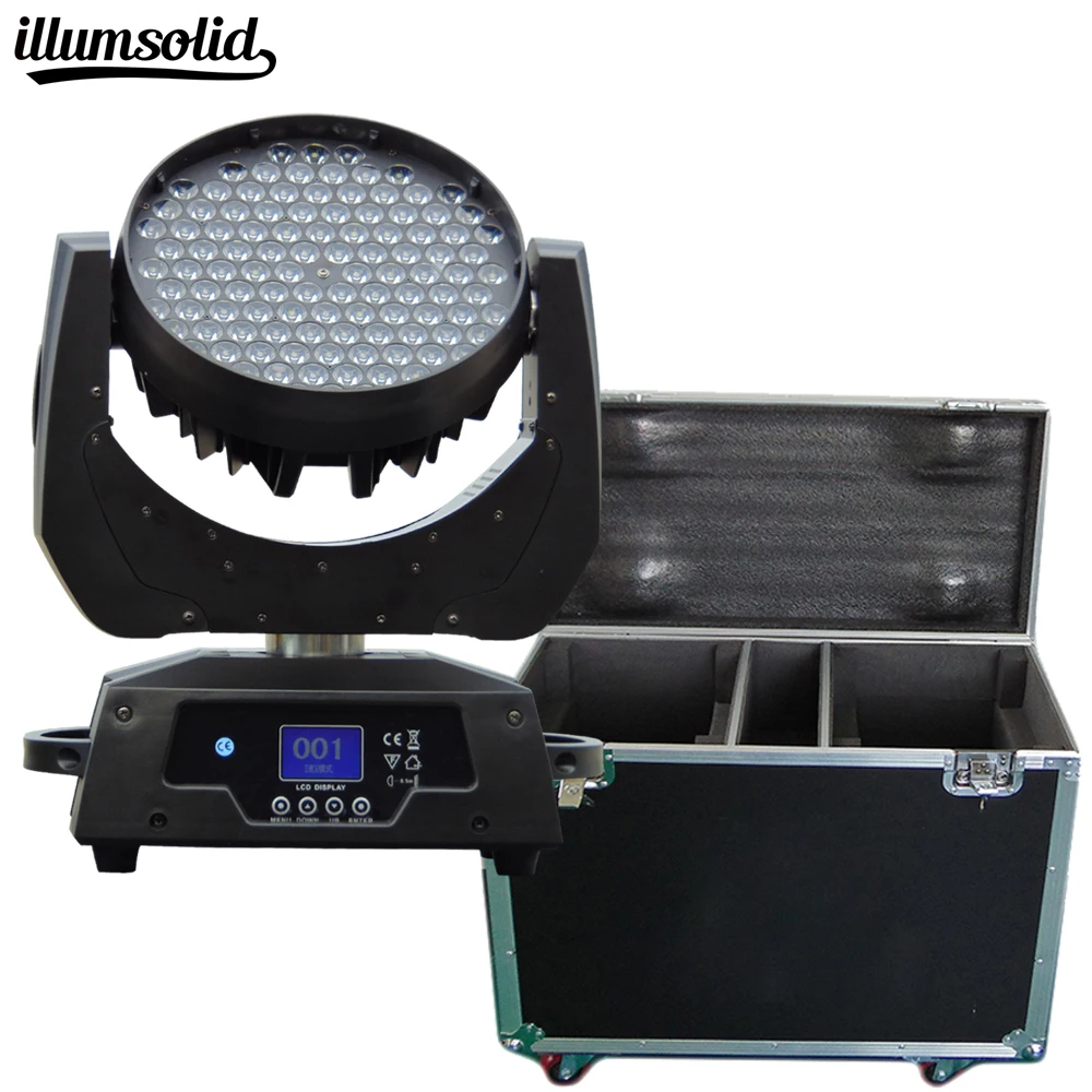

2pcs/lot Flight Case Packed High brightness 108x3W LED beam Moving Head Light LED dj disco lighting DMX Lights