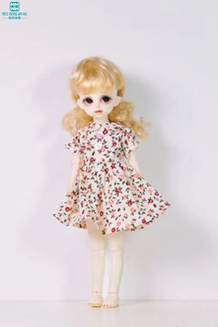 Модное розовое платье в полоску юбка подходит для 27-30 см 1/6 BJD аксессуары для кукол