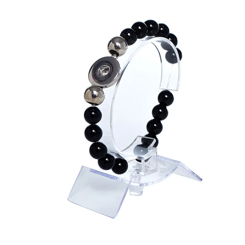 

newly Interchangeable black beads snap bracelets jewelry for 18-20mm snaps fit ginger snaps SBB18-3-2