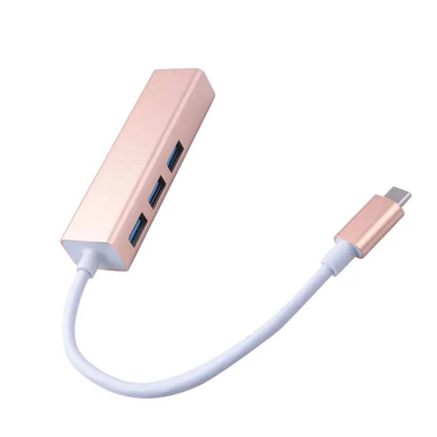 Elistooop Rj45 USB C Ethernet Lan адаптер 3 порта типа C Hub1000Mbps Gigabit Ethernet USB3.0 сетевая карта для MacBook