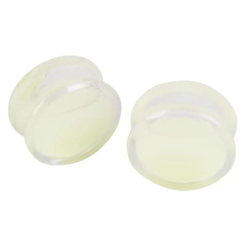 Vintage Ear Expander Shellhard Clear Acrylic Glow in the Dark Liquid Flesh Tunnel Ear Plug Stretcher Piercing Body Jewelry