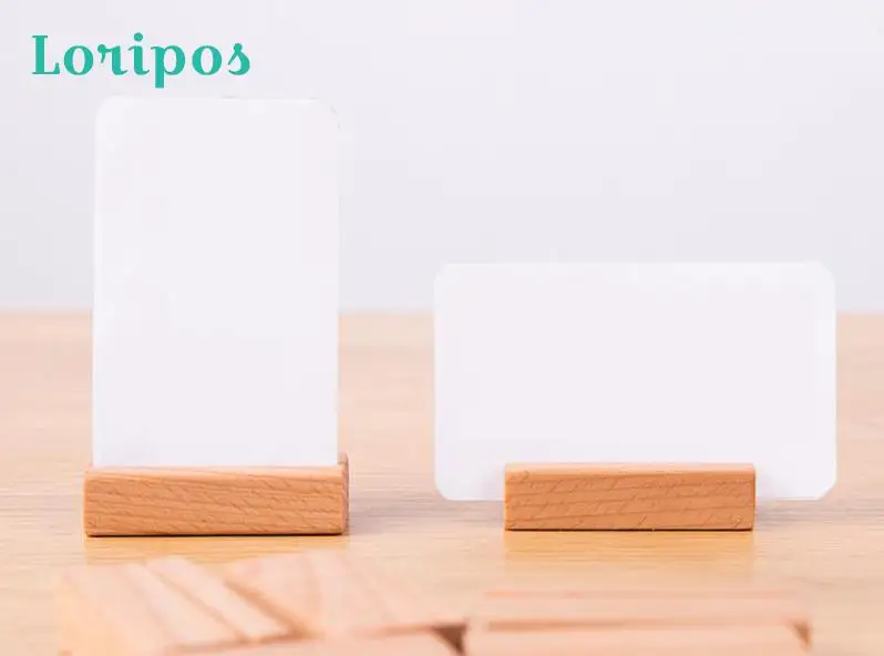 

Solid Wood Label Clip Holders Frame Promotion Price Tag Display Rack Dessert Mark Bread Cake Baking Card Holder Photo Clip Stand