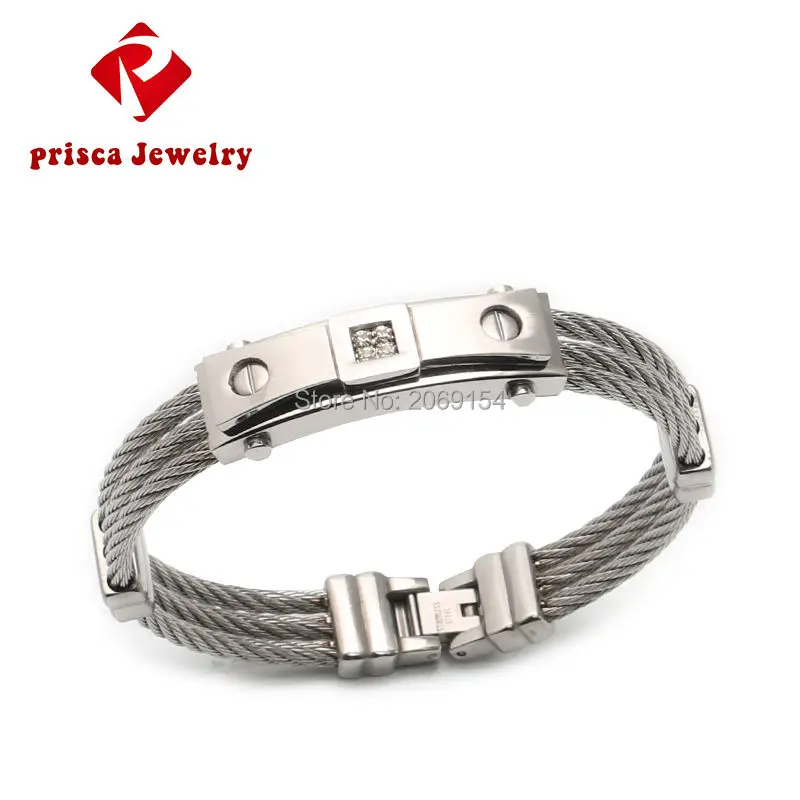 Очаровательный винтажный браслет, ювелирный узор, золотой браслет для мужчин, проволочный браслет из нержавеющей стали, серебряная цепочка, модный браслет
