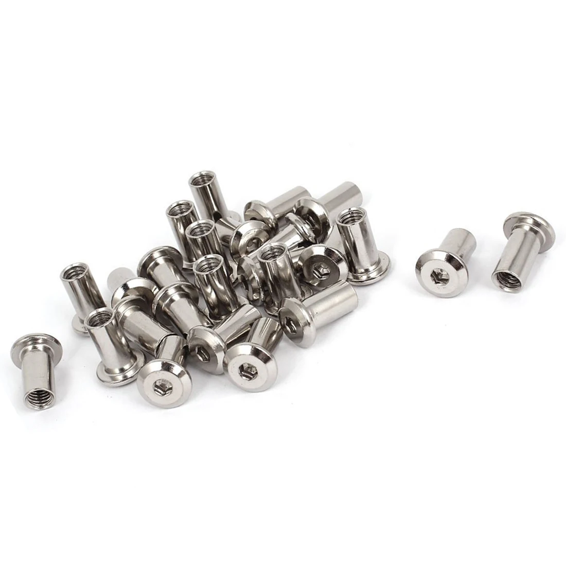 

25pcs M6 Rivet Hex Socket Head Cap Screw Barrel Nut Furniture Hardware