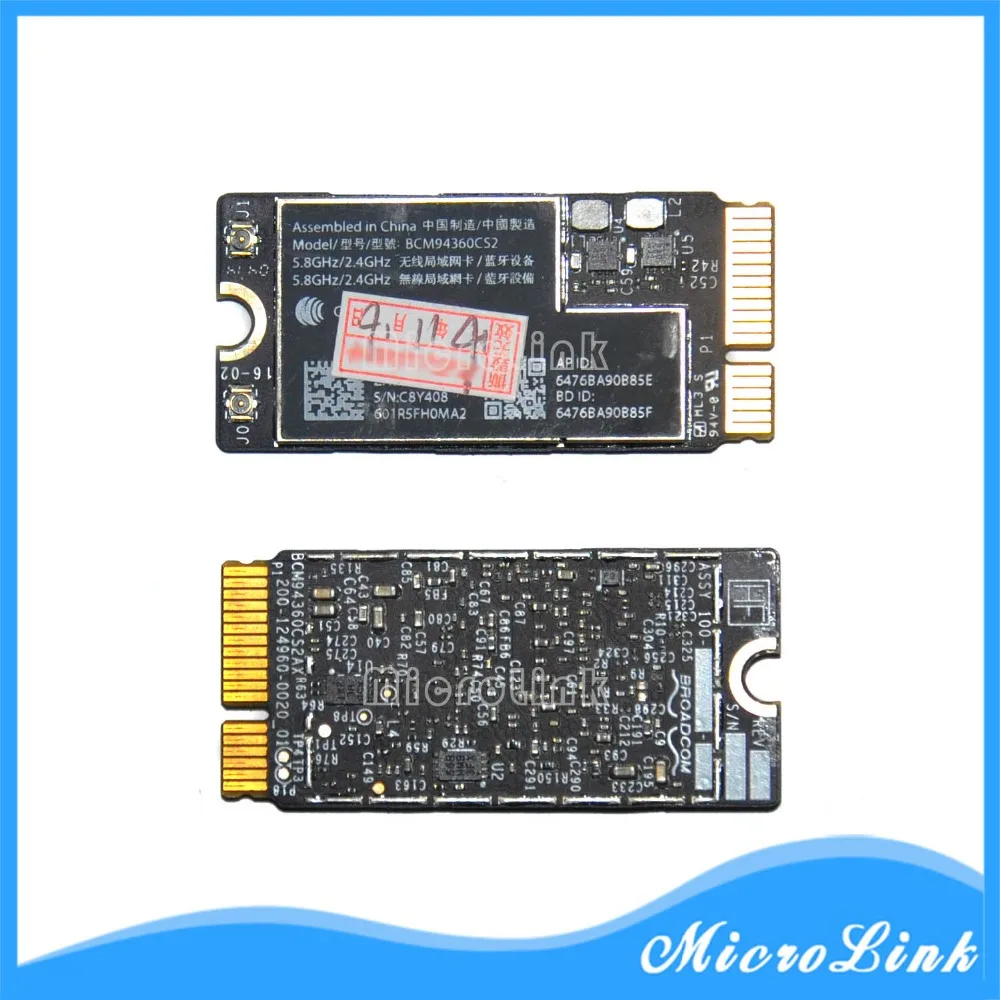 BCM94360CS2 Беспроводной Wi-Fi Bluetooth 4,0 Карта Аэропорта для Macbook Air 1" A1465 13" A1466 2013 MD711LL/A MD760 BCM94360CS2AX