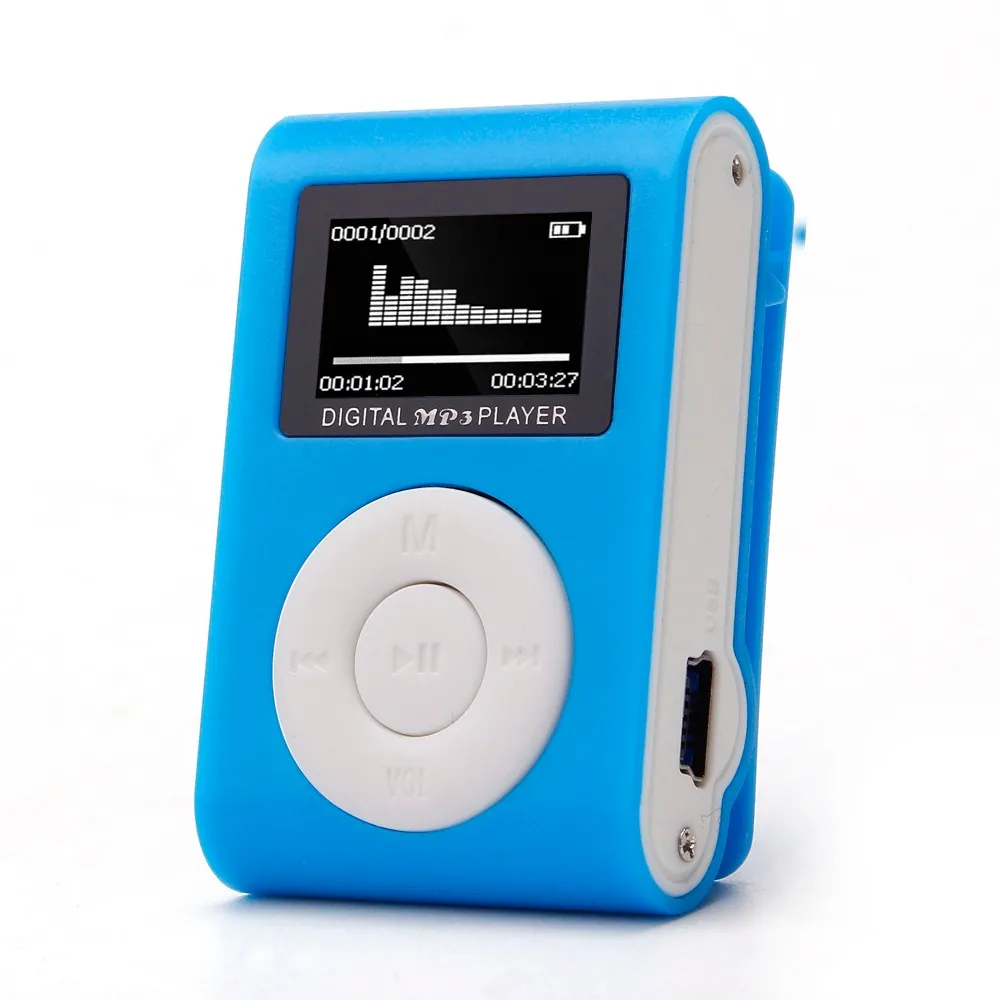 

HEYF fashion Mini mp3 USB Clip MP3 Player LCD Screen Support 32GB Micro SD TF CardSlick stylish design Sport Compa
