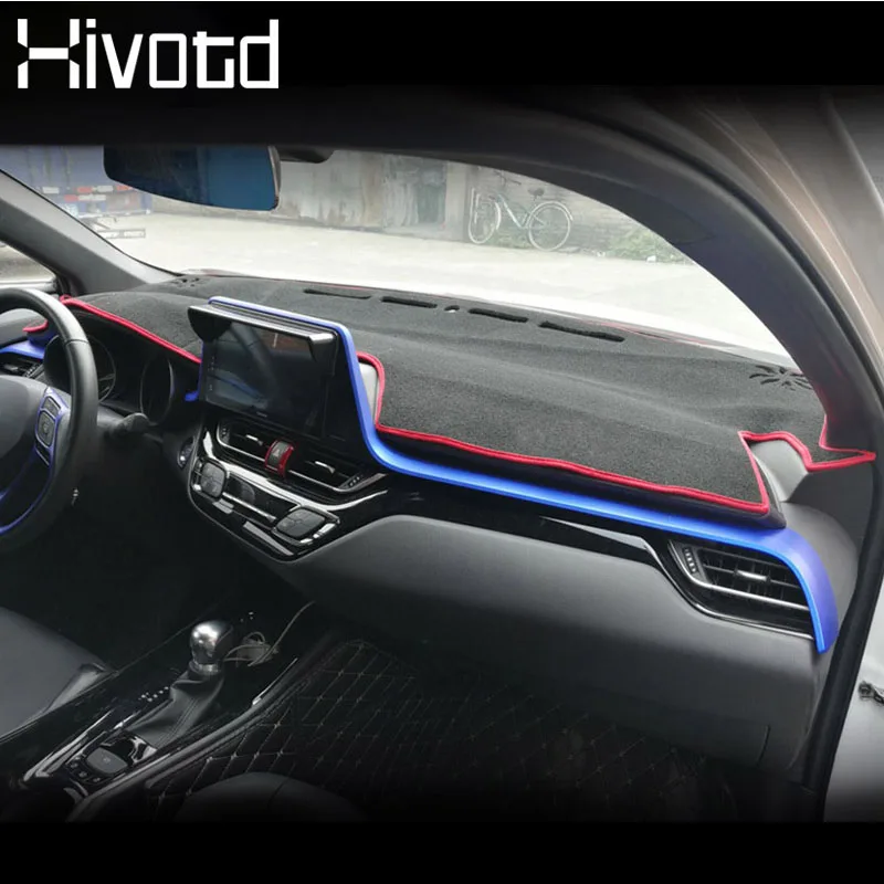 

Hivotd For Toyota C-HR CHR 2019 car dashboard avoid light pad Auto Shade Cushion Cars Interior Platform Carpet Mats Accessorie