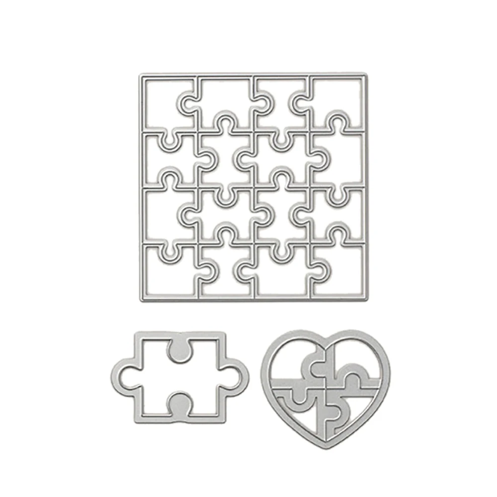 

McDies 134*86MM Puzzles Metal Dies Craft Scrapbooking Album DIY Paper Card Embossing Cutting Die Frame
