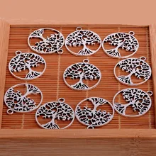 10 шт./партия, амулеты, опт, древо жизни, амулеты, подвески, рукоделие, изготовление ювелирных изделий, ожерелье, браслет, серебряное дерево, поделки