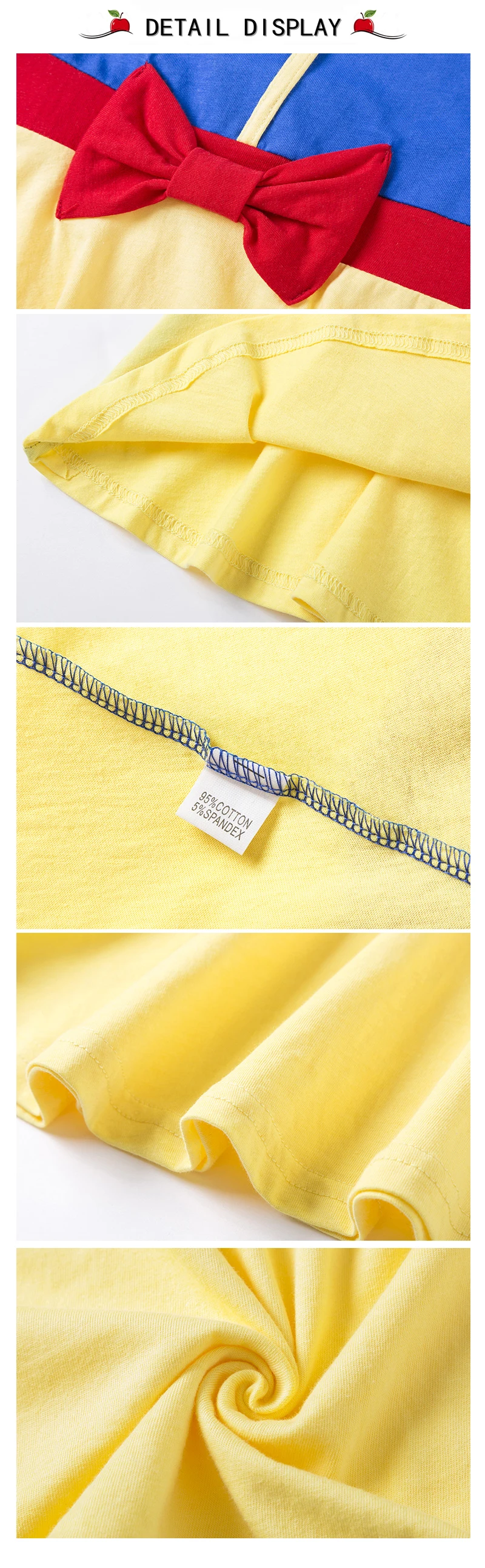 Girls Clothing snow white princess dress Clothing Kids Clothes,belle moana Minnie Mickey dress birthday dresses mermaid costume cute baby dresses