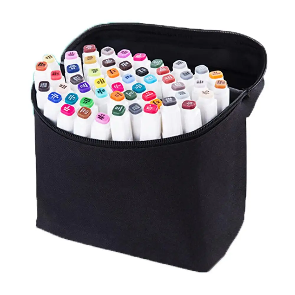 40 цветов, набор маркеров хамелео с двойной головкой для рисования, акварельная кисть, школьный карандаш для рисования, масляная ручка, черно-белый цвет - Цвет: Белый