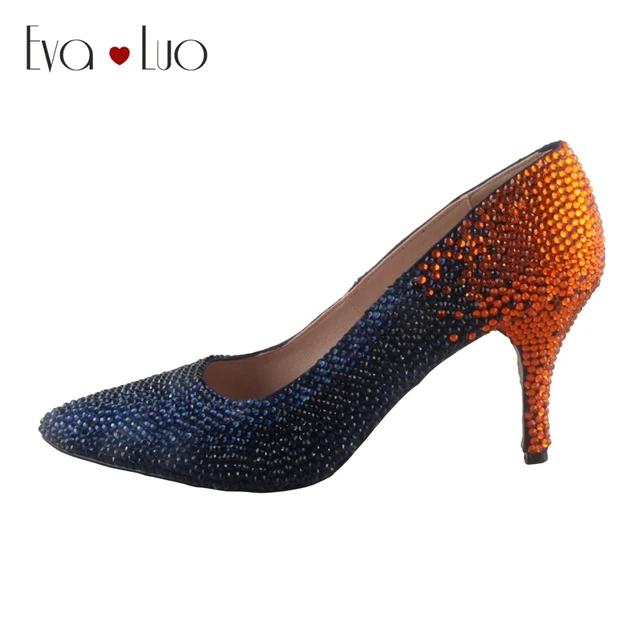 Chs698 Custom Made Mixed Color Navy Blue Orange High Heels Pointed Chs698 Custom Made Mixed Color Navy Blue Orange High Heels Pointed Toe Women Shoes Dress Pumps