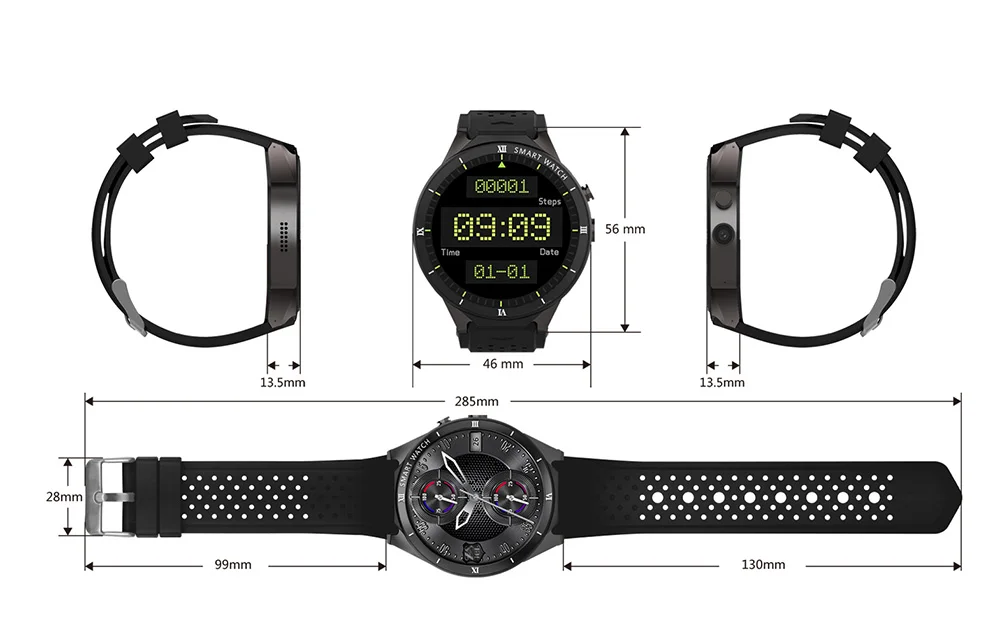 KingWear KW88 Pro Android 7.0 Smart Watch 1GB 16GB 1.39\