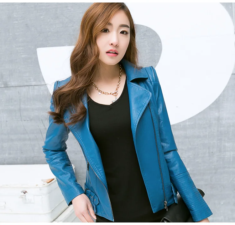 Весна осень кожаная куртка Женская корейская мода пальто из искусственной кожи бренд большой размер шорты Куртки из искусственной кожи 2XL 3XL 4XL