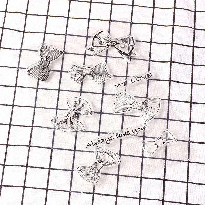 

14 Style Cute Fruit Butterfly Cat Letters Bow Clear Stamp Silicone Seal Scrapbooking Album Sheets Decorative Paper Cards