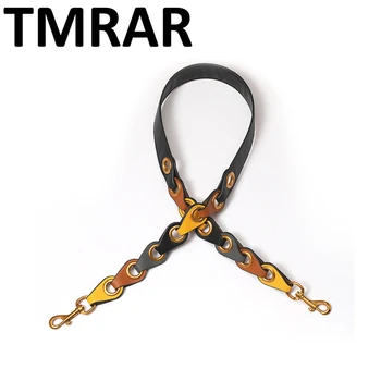 

2019 Fashion panelled rings split leather strap brand bag straps hot and chic bag necessary women shoulder belts qn292