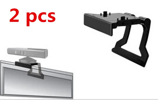 2 قطعة ل مايكروسوفت إكس بوكس 360 مستشعر حركي البسيطة ضبط دعم مستشعر حركة TV كليب المشبك جبل حامل الإطار مهد حامل