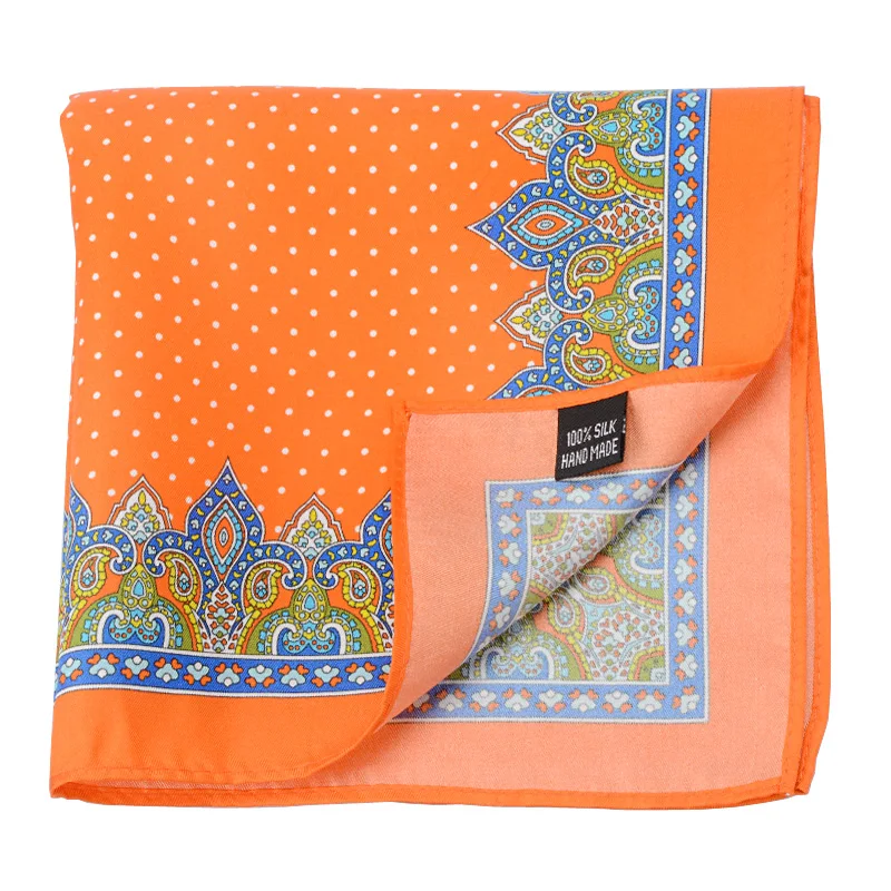 Pocket Square Natural Silk Handmade Premium Square Hanky With Giftbox