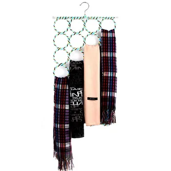 

[Free shipping] Folding 28-Holes Ring Rope Slots Holder, Foldable Scarf Hanger Organizer