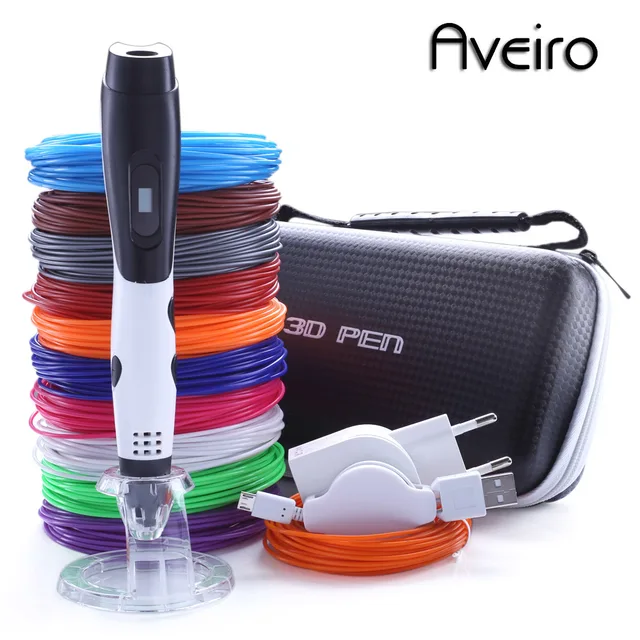 Best Offers white 3D pen with 100meter 10colors PLA filament EU Adapter 5V 2A USB adapter kids diy drawing pens 3D printing best gift Best Offers white 3D pen with 100meter 10colors PLA filament EU Adapter 5V 2A USB adapter kids diy drawing pens 3D printing best gift