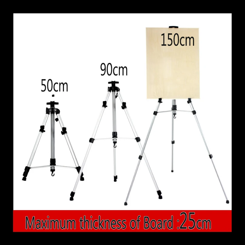 Painting Easel Aluminium Alloy Folding Painting Easel Sketch Frame Artist Adjustable Tripod Display Shelf Outdoors Studio