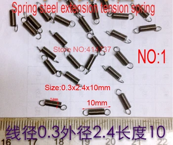 

0.3*2.4*10mm /0.5*8*34mm Micro Small tension spring extension springs