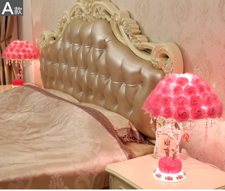 Свадебные комната спальня настольная лампа прикроватная лампа красный L творческий свадьбы праздничный подарок свет lu825452