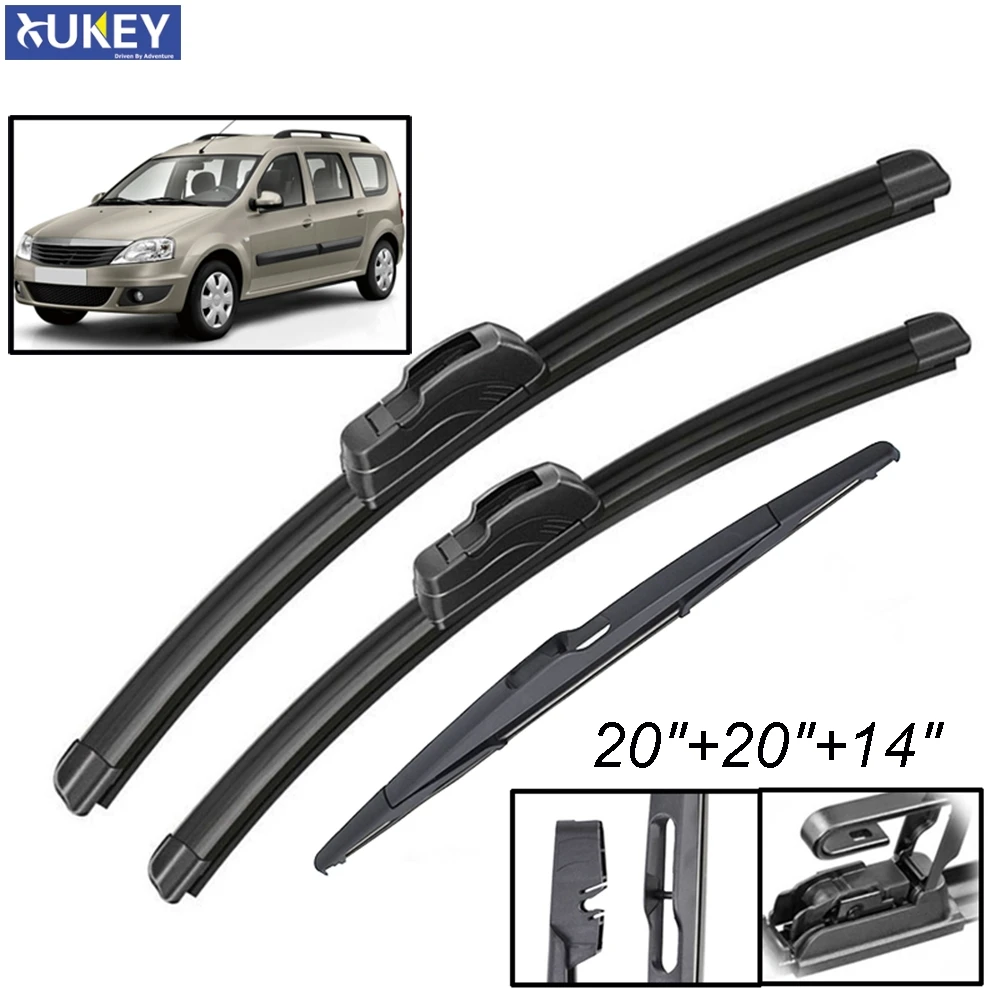 Набор щёток стеклоочистителя Xukey 3 шт./компл. для Dacia Renault Logan MK1 MCV 2012 2011 2010 2009 2008 20