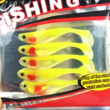 Artificial Lure 5pcs 8.5cm 5g yoyfishing Fishing Worm Swimbaits Jig Head Soft Lure Fly Fishing Bait Fishing Lure 029