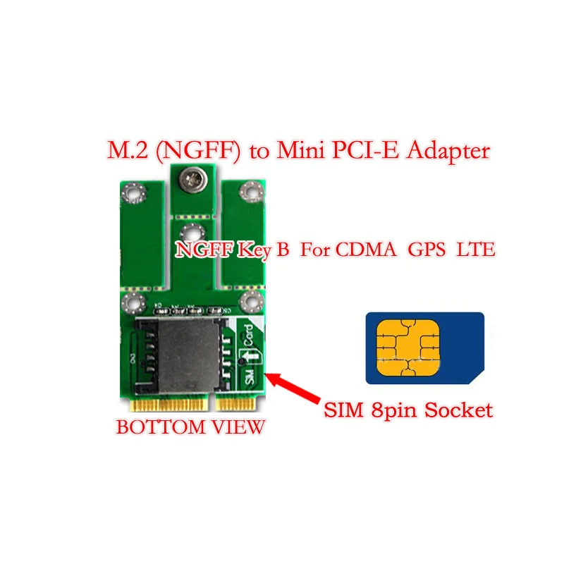 

NGFF M.2 to MiniPCIE miniPCI-E mPCIE Slot PCIe+USB Adapter Bluetooth Mini Card EM88